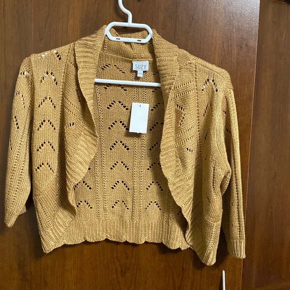 Medium crop cardigan 3/4 for sleeves nice cover up for dress -Suzy shier - Picture 1 of 2